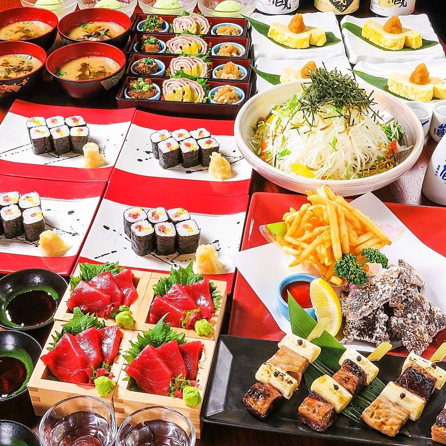 120分飲放付《まぐろ商店》4000円コース 全9品 4,000円(税込)