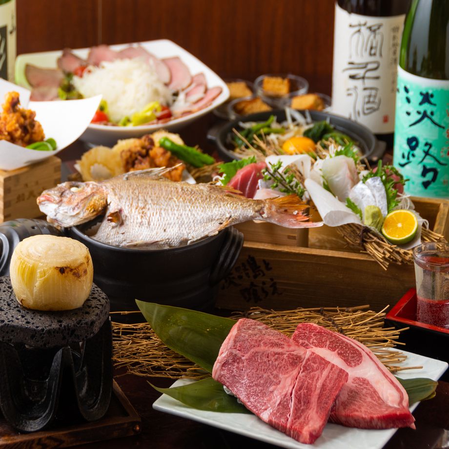 2時間飲み放題付き 料理8品 淡路島の食材満載 淡路牛のステーキコース 5 500円 4 500円