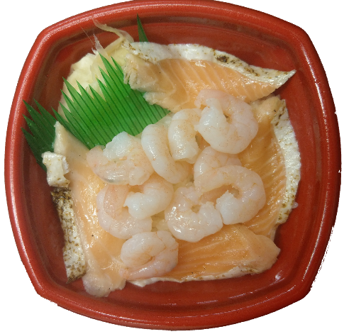 炙りサーモンえび丼 丼丸 Fuji 小針店 どんまるふじ こばりてん のメニュー 寿司