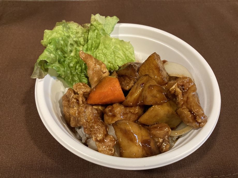 若鶏とさつまいものイタリアンバルサミコ酢ソース丼