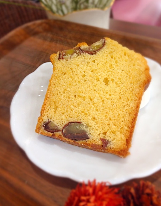 和栗のパウンドケーキ 焼き上がりました Cafe Alami