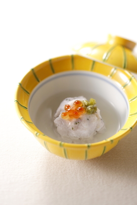 加賀蓮根のはす蒸し 480円(税別)