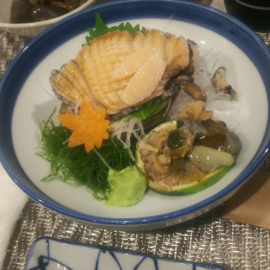 アワビ刺身 むさしや むさしや の写真 創作和食