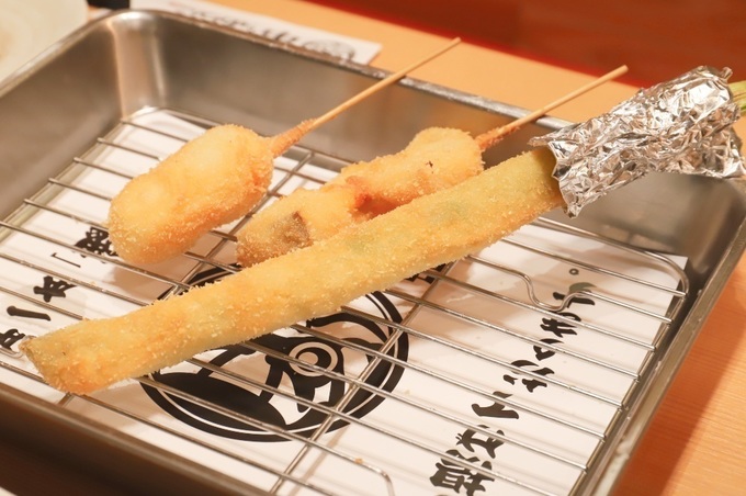 『串カツあらた』のアスパラガス