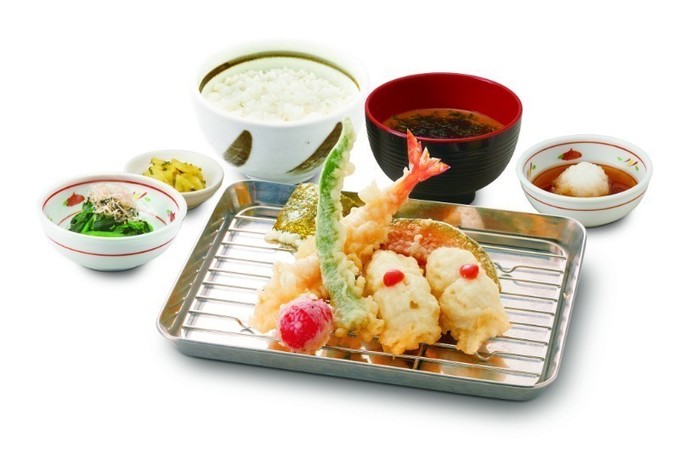 『天丼・天ぷら本舗 さん天』鱧と海老の天ぷら定食