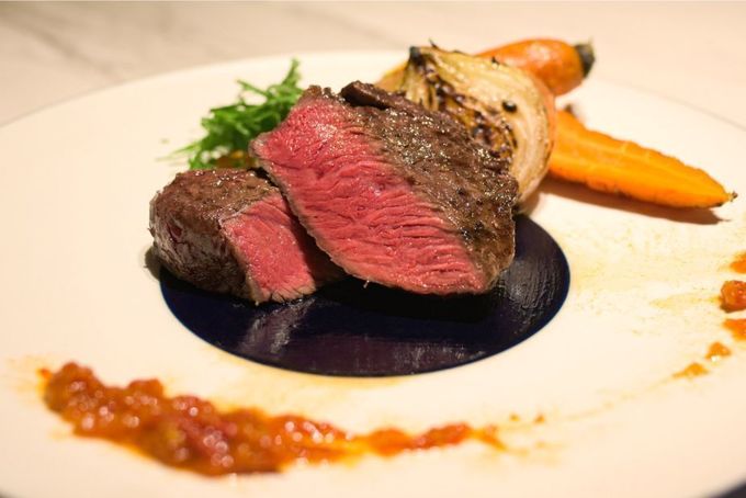 牛肉、炭火焼き