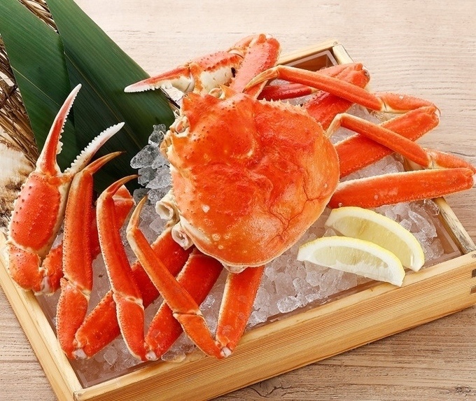 『北海道 増毛漁港 遠藤水産 新宿西口パレット店』の「ズワイガニ姿盛り合わせ」