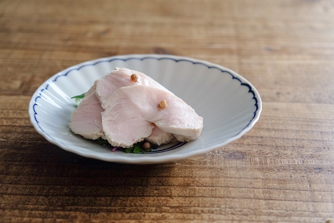 umebacheeの鶏胸肉の花山椒煮