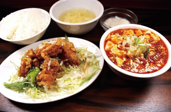 珉珉、油淋鶏、麻婆豆腐