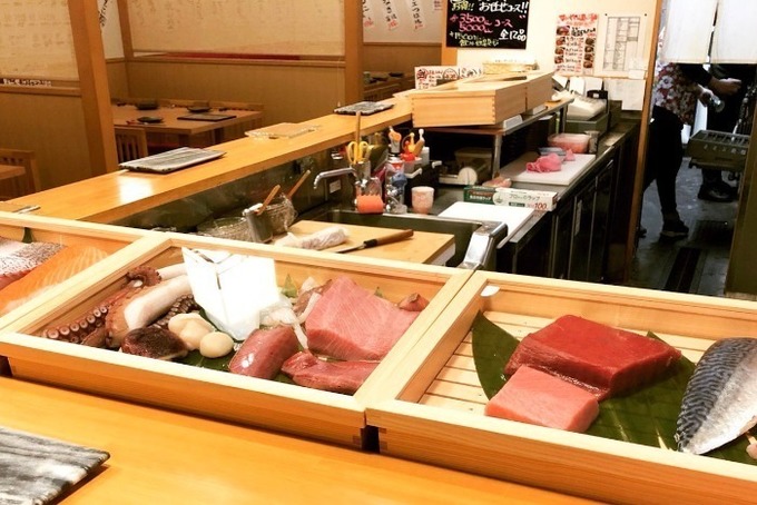 『やまのや 別館 すしのや』店内 カウンター