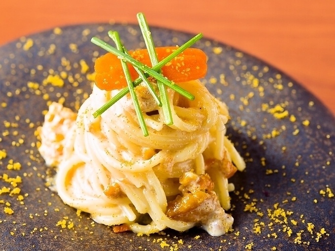 麻布Lasen、うにとサルデーニャ産からすみのスパゲッティ