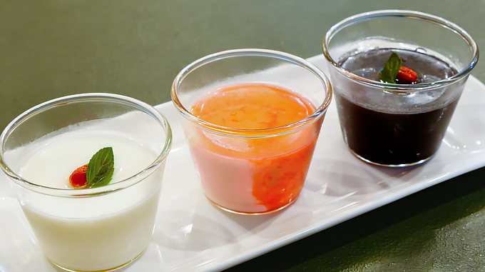府中 中華 レストランフィリー 杏仁豆腐3種