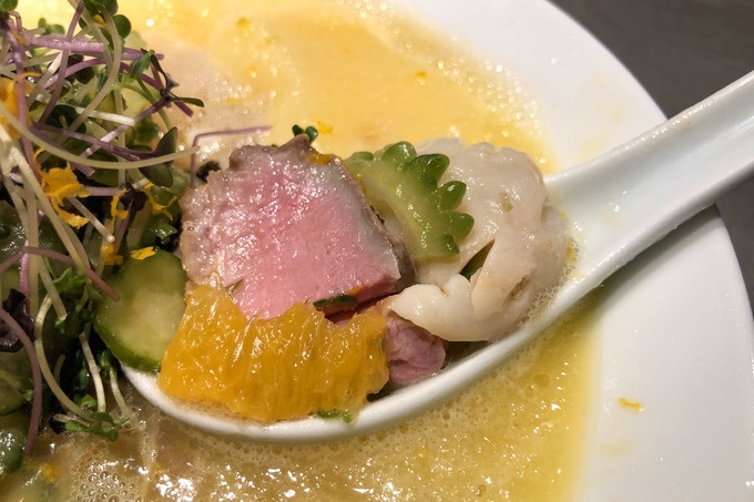 『麺屋武蔵 蒲田店』「フローズン冷やし中華」トッピングアップ
