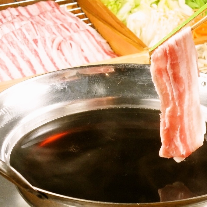創作酒庵彩蔵 池袋店、あじ豚のしゃぶしゃぶ