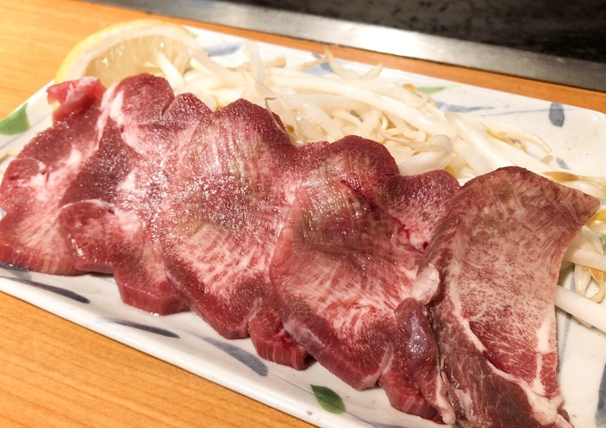 もんじゃ しなのや、厚切り牛タン