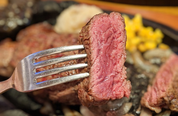 ブロンコビリー北綾瀬店、グラスフェッドビーフ、超厚切りステーキ