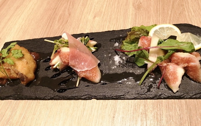 HOP STAND 神戸モザイク店、いちじくの前菜盛り合わせ