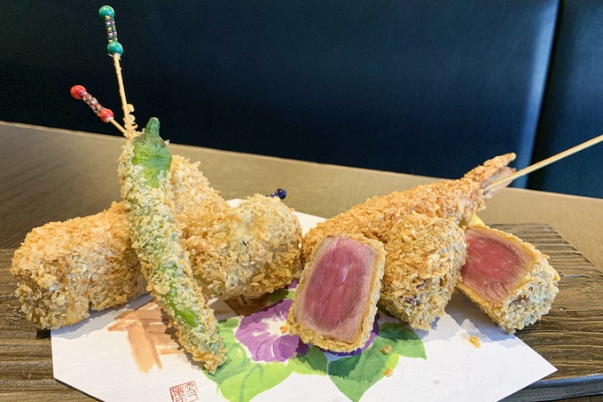 伏見の酒蔵『醪音』京湯葉揚げ串
