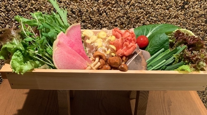 福島駅の薬膳火鍋店『OSHIDOR福島店』の野菜