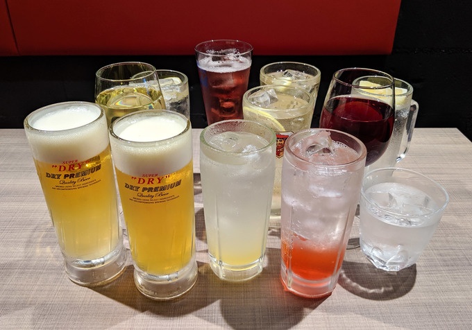 焼肉 樹々、飲み放題ドリンク