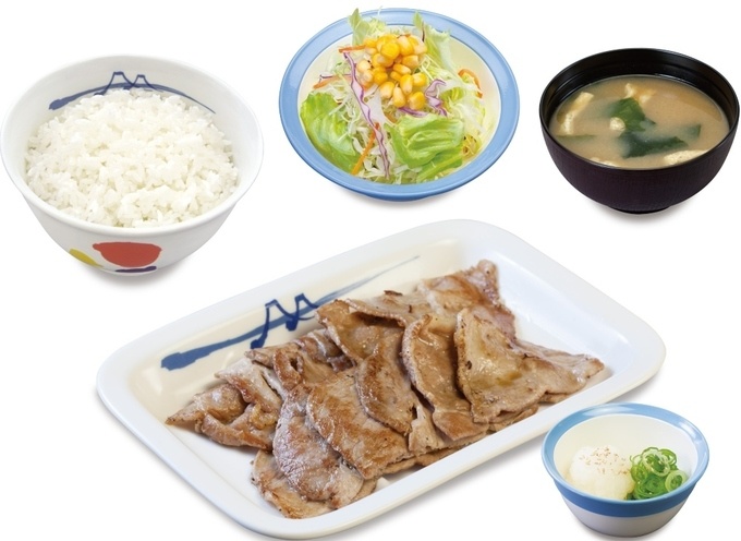 松屋の豚肩ロースの豚焼肉定食
