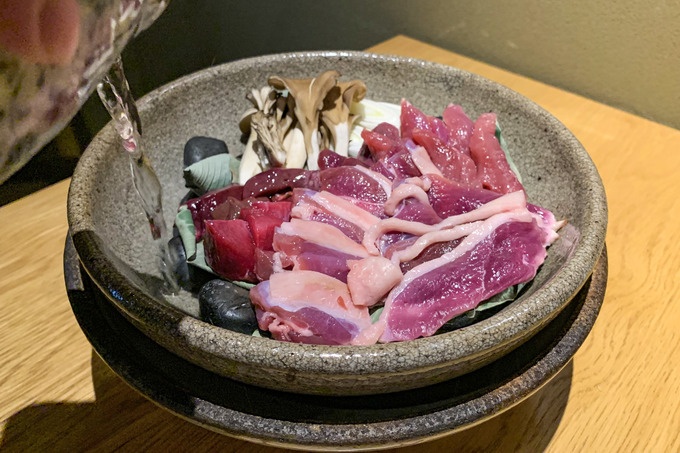 『酒蔵 玉乃光』京鴨石焼き 全部盛り合わせ