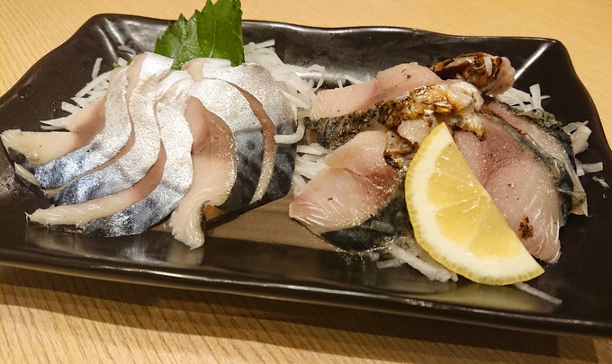そば処善左衛門 アトレヴィ三鷹店、さば二点盛り
