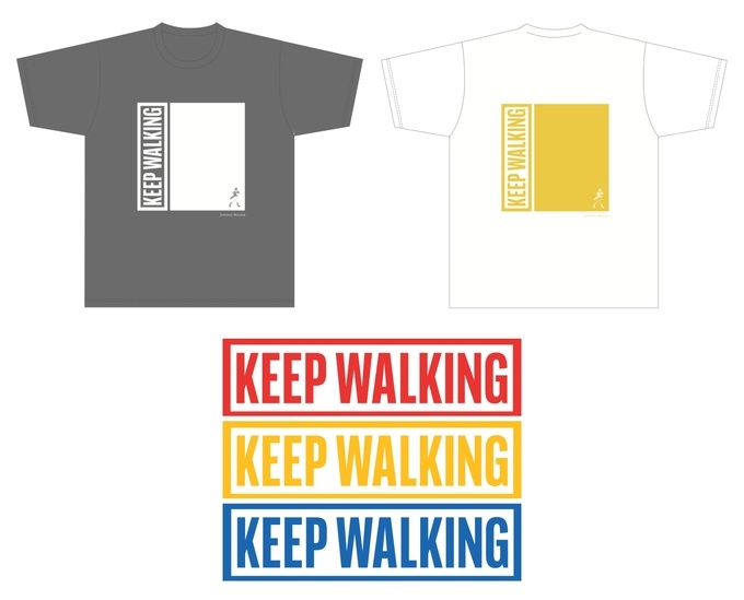 神楽坂ジョニーウォーカーキャンペーン 商品 「KEEP WALKING」Tシャツ、「KEEP WALKING」ステッカー