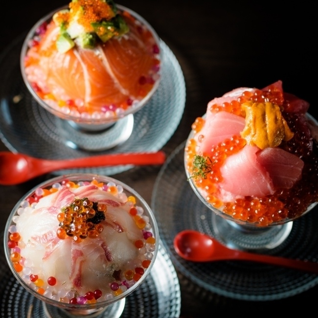 酒蔵 ゴエモンのパフェみたいな生本マグロ丼