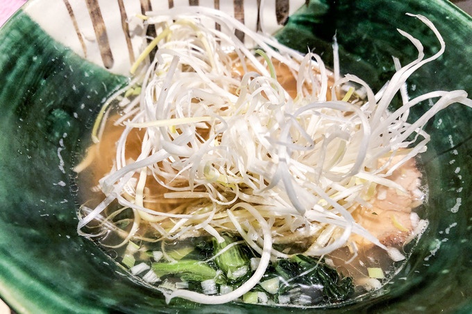 茂原「福田中華そば」のしじみ地鶏中華そば+白ネギトッピング