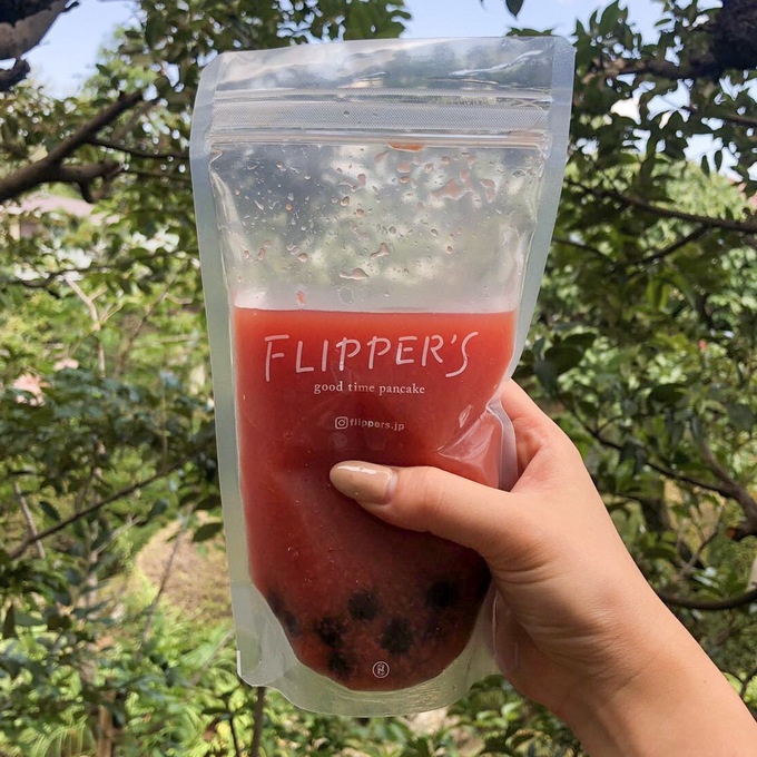 自由が丘のタピオカ女子大生おすすめタピオカFLIPPER'Sのタピオカスイカ
