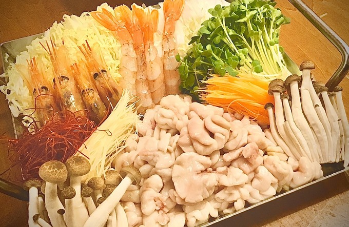 かいり恵比寿天の白子しゃぶしゃぶの具材