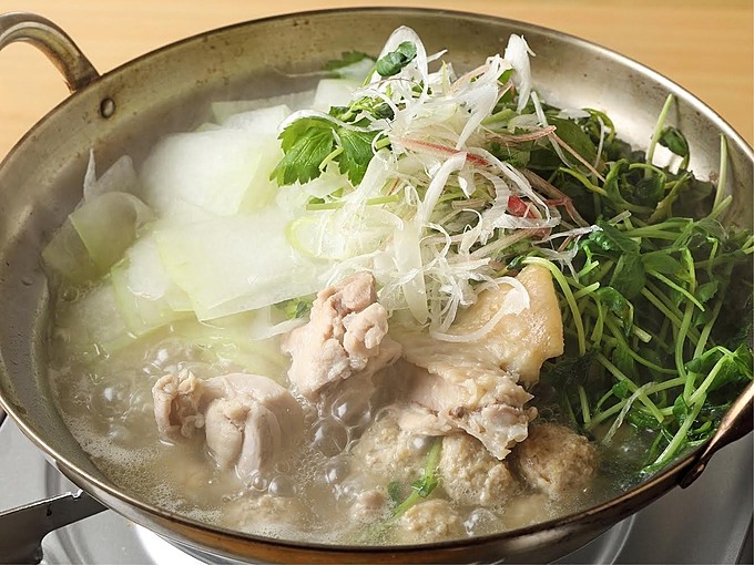 『蕎麦と鶏 はんさむ』甲州極み鶏鍋