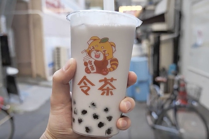 秋葉原 タピオカ専門店 令茶 ブリーベリーミルク