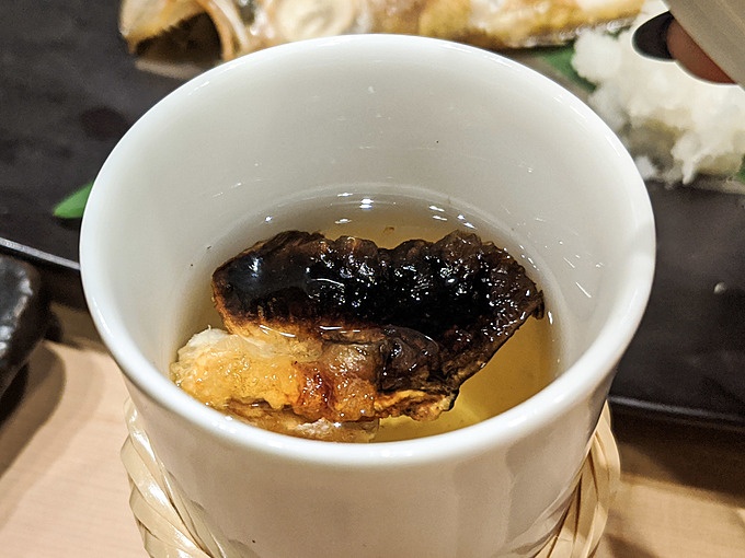 池袋西口(北側)の海鮮居酒屋 お魚総本家の「ひれ酒」