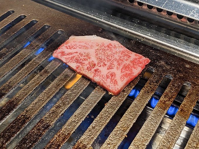 カルビの美味しい焼き方(ガス)_上カルビの焼き方手順1