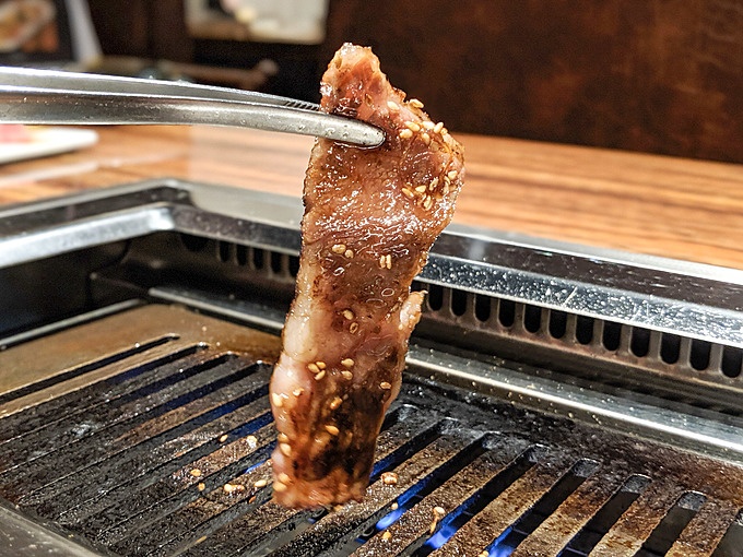 カルビの美味しい焼き方(ガス)_並カルビの焼き方手順6