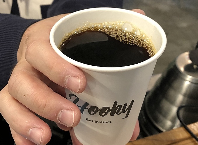 原宿のカフェ、Hookyのブレンドコーヒー