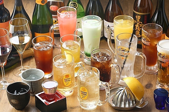 『キタノイチバ 板橋東口駅前店』の飲み放題対象ドリンク(イメージ)