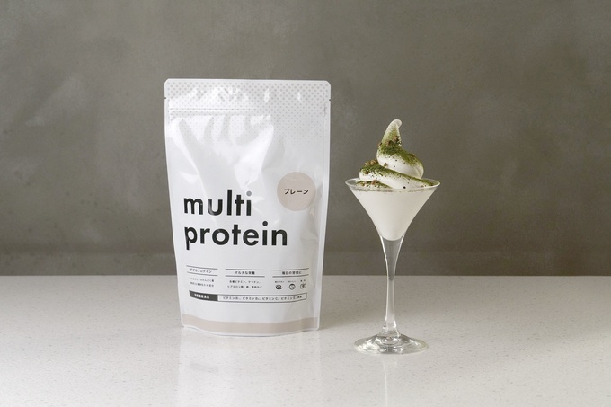 「ご褒美プロテインソフト」と、「multi protein」が一緒に写っている画像
